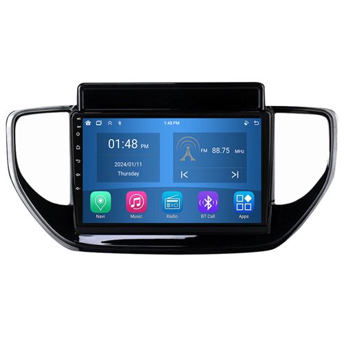 Autoradio RoverOne® Bluetooth CarPlay Android Auto Navigation 4Go RAM 64Go ROM pour Hyundai Solaris 2 II 2020-2021