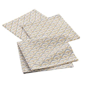 Lot de 3 Serviettes de Table "Méridienne" 40x40cm Gris - 1