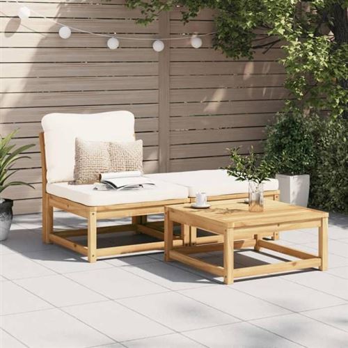 Salon de jardin modulable vidaxl 2 personnes 63 x 63 x 30 cm 3 pieces