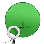 Fond vert et Ring Light 3 niveaux de luminosité Fixation ruban scratch Bigben