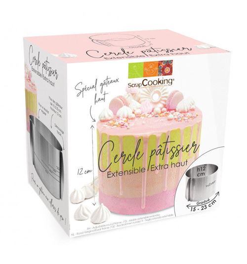Scrapcooking Cercle Pâtissier Extensible - Inox - Image 2