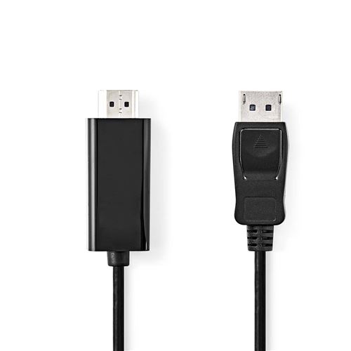 Non Communiqué Noir Câble Displayport Vers Hdmi Displayport Mâle - Connecteur Hdmi 2,0 M