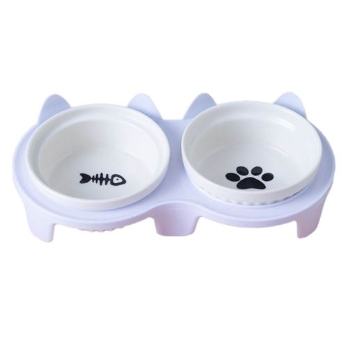 Comparer les prix de Gamelle pour chat Bol pour chat surélevé en céramique Bols Lilas