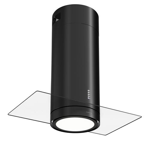 Klartstein Hotte Ilot Central Cuisine 650 m³/h Hotte Aspirante Filtres à Charbon Actif 38 cm Noir