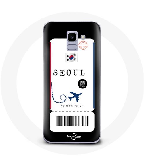 Coque pour Samsung Galaxy A6 2018 Billet d'avion Seoul Corée du Sud Maniacase