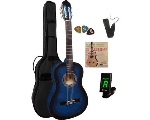 MSA Musikinstrumente C 23 Set Clip Ensemble guitare classique 4/4 bleu avec étui