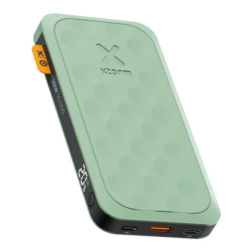 Batterie Externe 10000mAh 20W 2x USB-C plus USB Écran LED Design Compact Xtorm Vert matcha