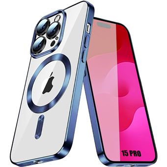 Coque Silicone Magnétique Transparente IPhone 16 à 12 - Antichoc, Recharge Sans Fil