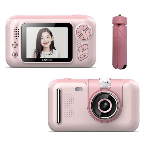 Appareil Photo Enfant HD Rose 2.4 Pouces 1080P Autofocus Léger Et Durable YONIS