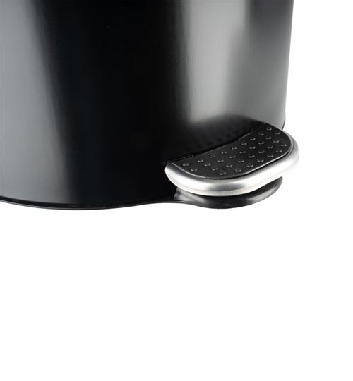 Poubelle de cuisine rectangulaire noire à pédale 30L Selekta - Poubelle -  Achat & prix