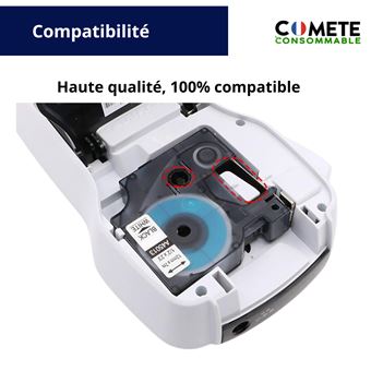 Cartouche compatible - 2 Rubans etiquettes compatibles avec DYMO 45013 Noir  sur Blanc - Cartouche d'encre - Achat & prix