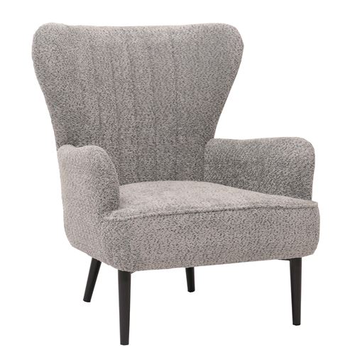 Mendler - Fauteuil lounge HWC-K37 - Chenille - Gris - Image 3