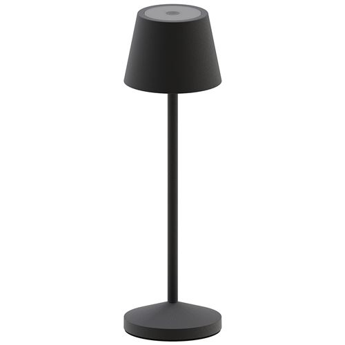 Non Communiqué 6 Lampe De Table Sans Fil Emily Noir H25cm