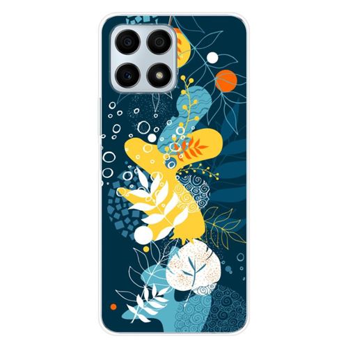 Coque en silicone imprimée compatible Huawei Honor X8A Sea flowers