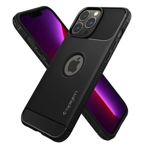 Spigen Rugged Armor étui téléphone mobile Apple iPhone 13 Pro (Black) ACS03257