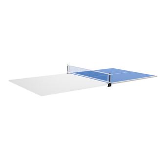 Plateaux dinatoires réversibles Ping Pong avec accessoires - Compatible tables de jeu 7 pieds - Coloris Blanc laqué - 1