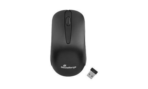 MediaRange MROS209 - Souris - optique - 3 boutons - sans fil - 2.4 GHz - récepteur sans fil USB - noir