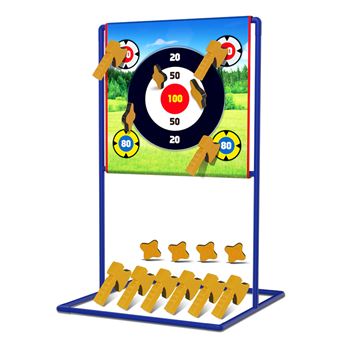 Set de Jeu de Lancer VATOS Cible à Hache et Étoile pour Intérieur et Extérieur – Amusement pour Enfants et Adultes, Cadeau Idéal pour Anniversaires - 1