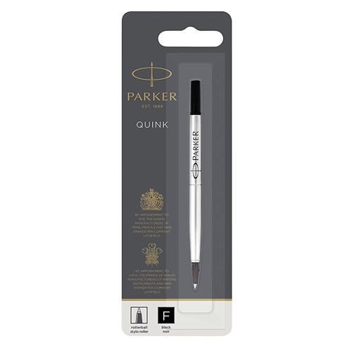 Non Communiqué Noir Parker Recharge Roller Ball, Pointe Fine, E, Blister X 1 - Image 1