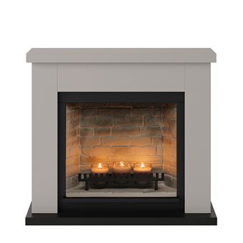 TAGU Cheminée électrique à bougies parfumées - FRODE Zenflame - Effets flammes et crépitement - Beige - 1