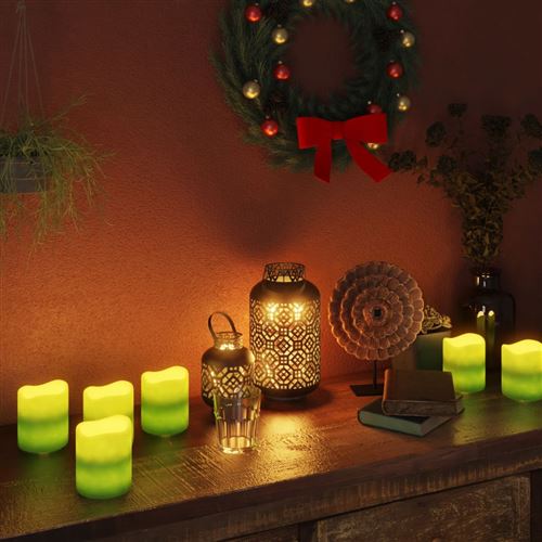 vidaXL Bougies électriques à LED 24 pcs Blanc chaud