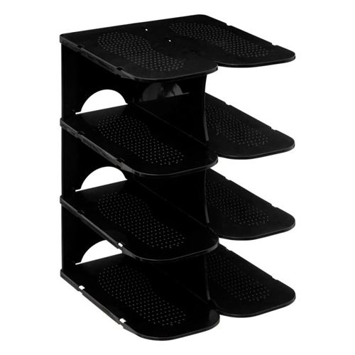 Non Communiqué Noir Five Simply Smart - Range-Chaussures Empilable "4 Paires" 37Cm