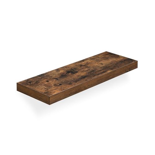 Étagère Murale VASAGLE 60 x 20 x 3,8 cm, MDF Brun Rustique LWS26BX