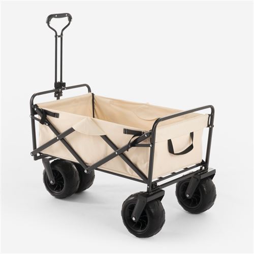 Marty chariot pliant pour bagages 100kg pour jardin, camping et plage