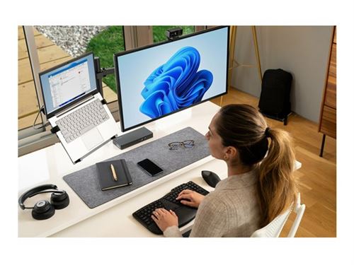 Kensington Pro Fit Ergo MY360 EQ - Souris - rechargeable - ergonomique - 5 boutons - sans fil - 2.4 GHz, Bluetooth - récepteur sans fil USB - boite de vente au détail