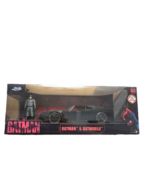 Voiture Jada 1:24 Batmobile The Batman with Batman Figure Black Dc Comics 2022 - Jada
