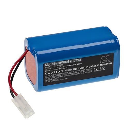 Vhbw Batterie remplacement pour myVacBot Li-026418 pour aspirateur, robot électroménager (2600mAh, 14,8V, Li-ion)