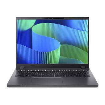 Acer TravelMate P2 16 TMP216-51-G2-TCO - Conception de charnière à 180 degrés - Intel Core 7 - 150U / jusqu'à 5.4 GHz - Win 11 Pro - Intel Graphics - 32 Go RAM - 1.024 To SSD NVMe - 16" 1920 x 1200 - Gigabit Ethernet - Wi-Fi 6E - gris acier - clavier
