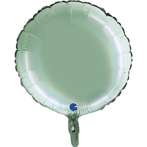 ballon aluminium rond turquoise rainbow 46cm - 181P03RHTI-P