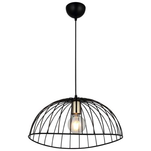 HOMEMANIA Lampe à Suspension Noma - Lustre - Lustre de plafond - Or, noir en Métal, 40 x 40 x 110 cm, 1 x E27, 40W