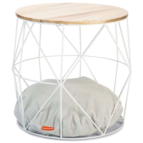 Meilleurs prix pour Beeztees Meuble pour chats Kuja Blanc 40x40x40 cm Métal