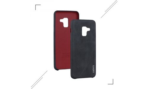 Coque souple XLevel Vintage Noir pour Galaxy A8-2018