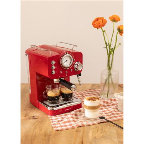 Cafetière expresso Thera Retro Rouge