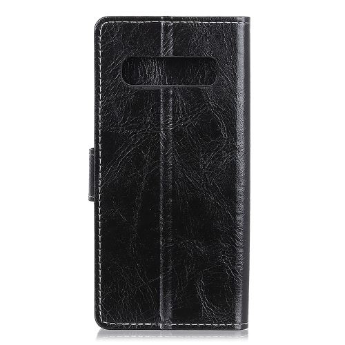 Etui en PU crazy horse noir pour votre Samsung Galaxy S10 5G