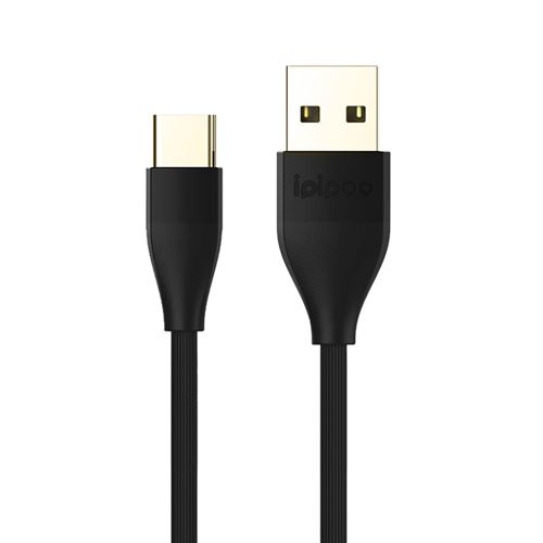 Câble USB vers USB Type C 2.4A Charge et Synchro Silicone 1m KP-16 ipipoo Noir