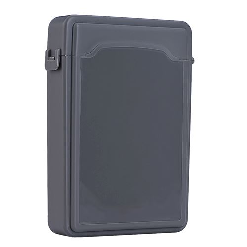 3.5 Etui Rigide HDD SSD Antistatique Boîte de Stockage de Disque Antichoc Antipoussière Anti-poussière - Gris