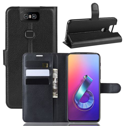Etui en PU noir pour votre Asus Zenfone 6 ZS630KL