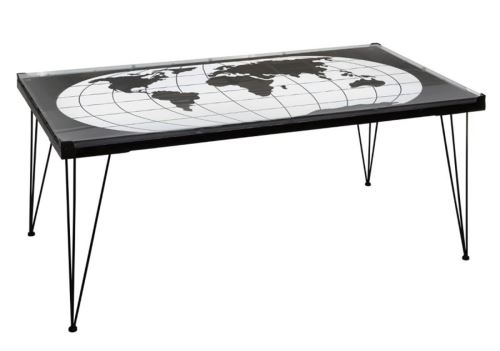 Table basse en métal rectangulaire coloris noir - L. 110 x l. 60 x H. 52 cm -PEGANE-