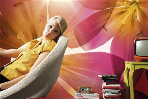 Komar Fototapete "Summer Sun - Größe 368 x 254 cm" bedruckt glatt Wohnzimmer, Schlafzimmer
