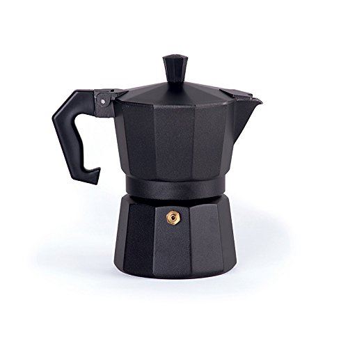Excelsa Cafetière Chicco en Aluminium, Noir 1 Tazza Noir