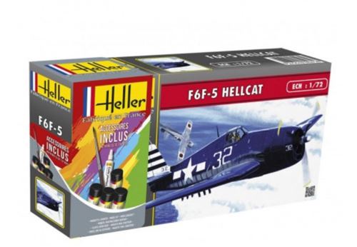 Heller Multicolore Maquette Starter Kit F6f Hellcat - Image 1