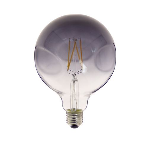 Ampoule LED Globe (G125) Irrégulière au verre fumé, culot E27, 6W cons. (48W eq.), 600 lumens, lumière blanc chaud