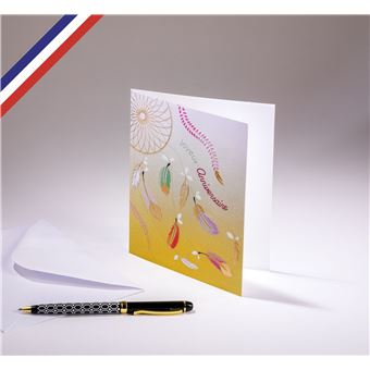 Carte Double Aurore Creee Et Imprimee En France Sur Papier Certifie Pefc Joyeux Anniversaire Attape Reves Carte De Vœux Achat Prix Fnac