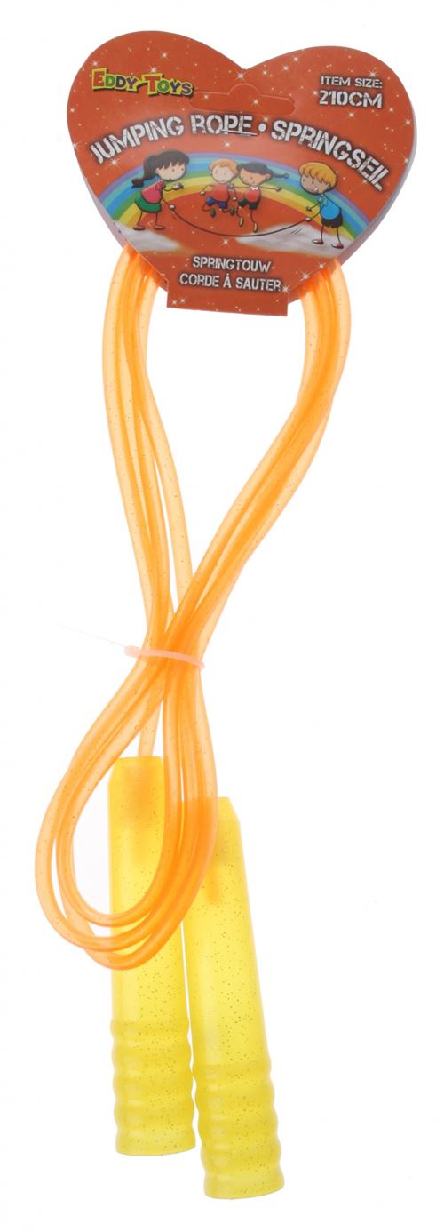 Eddy Toys Corde à sauter en plastique 210 cm d'orange