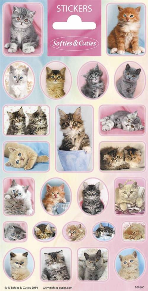 Haza Original sticky cute kittens 24 pièces multicolore