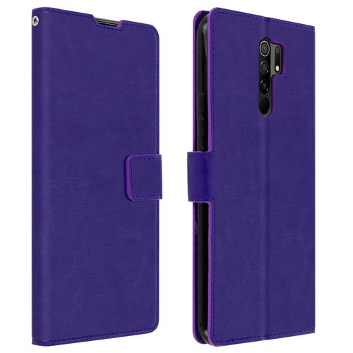 Avizar Housse pour Xiaomi Redmi 9 Étui Clapet Porte-carte Fonction Support Vintage violet